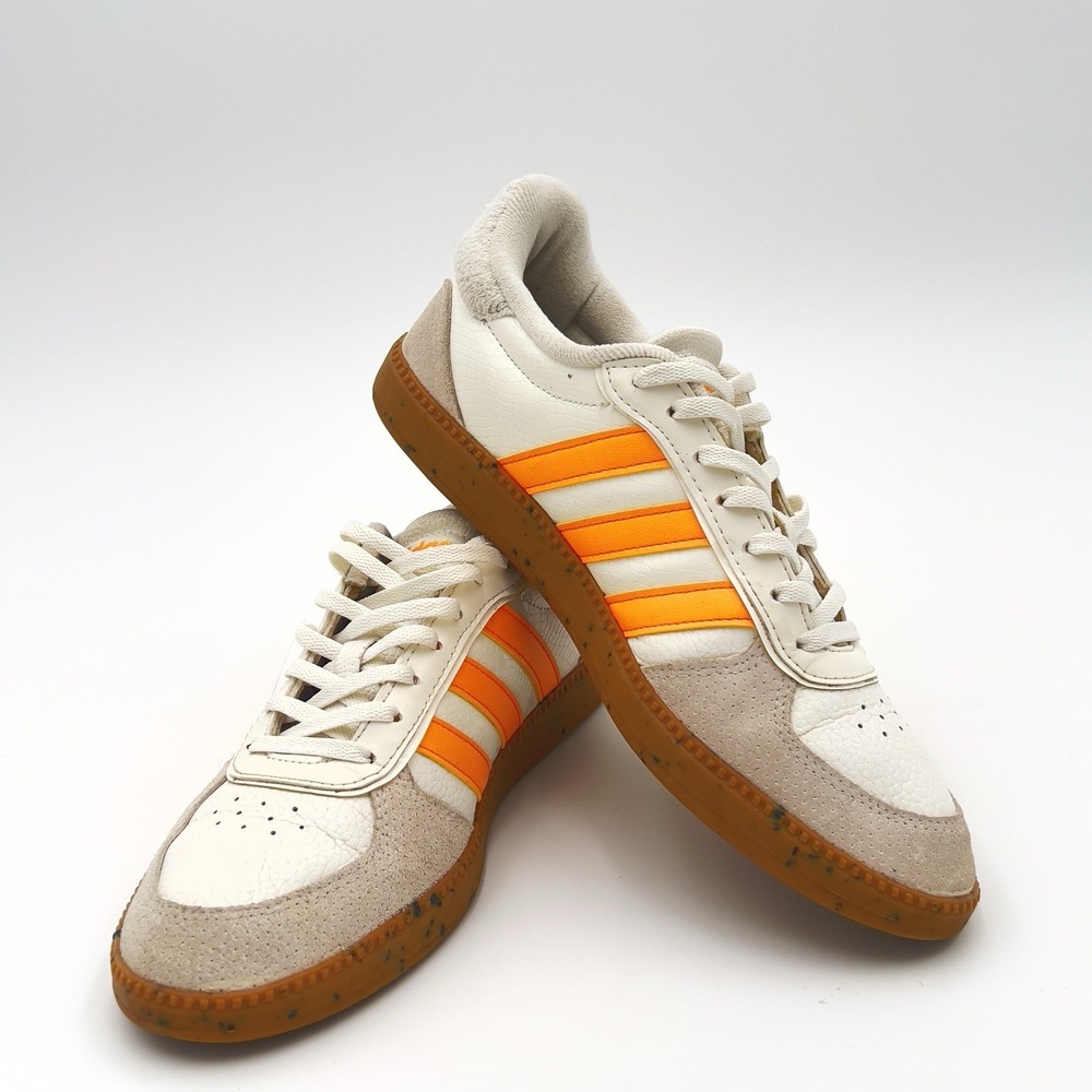 Adidas Breaknet Sleek Cream White Orange Gum Shoes IH7753 Women's Size 8 - Picture 2 of 14